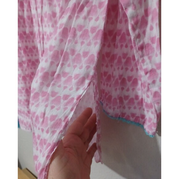 BELLA TU EMBROIDERED TUNIC TOP SiZe XXL Pink V-NECK SEQUIN BEADED - Picture 7 of 11